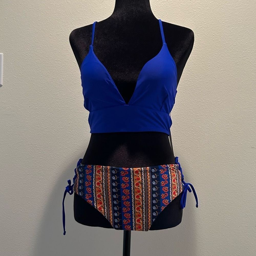 NWT Small We Cufflle Bikini Swimsuit Swimwear Tie